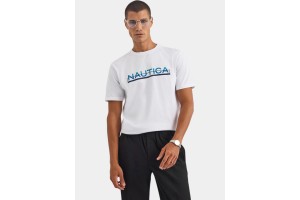Nautica Koa SS férfi fehér póló - nyomott logó