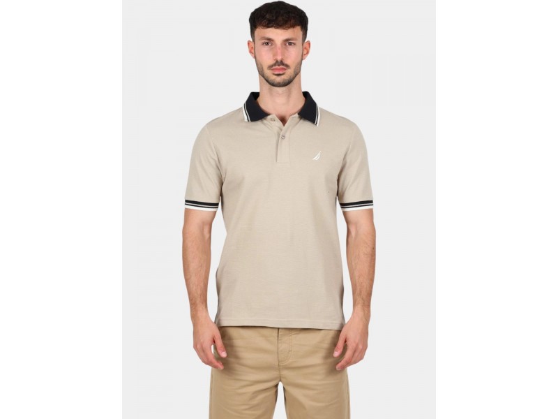 Nautica Bayer Polo Shirt D - 207 Latte (100% pamut)
