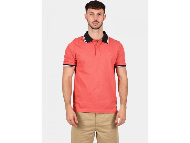 Nautica Bayer férfi póló - Rose Red, 100% pamut