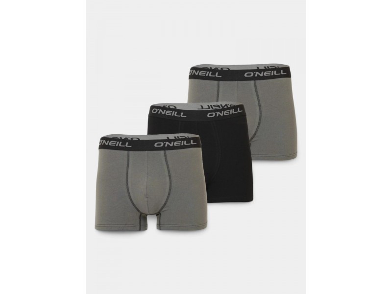 O'Neill férfi boxershort 3-pack szürke/fekete