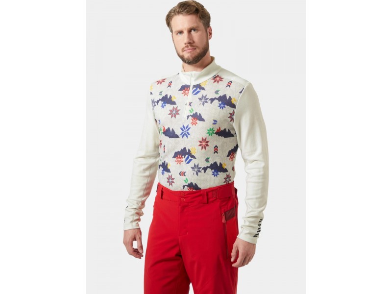 Helly Hansen Lifa Merino férfi 1/2 zip - fehér