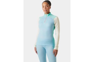 Helly Hansen W Lifa Merino Mid 1/2 Zip női - light cyan
