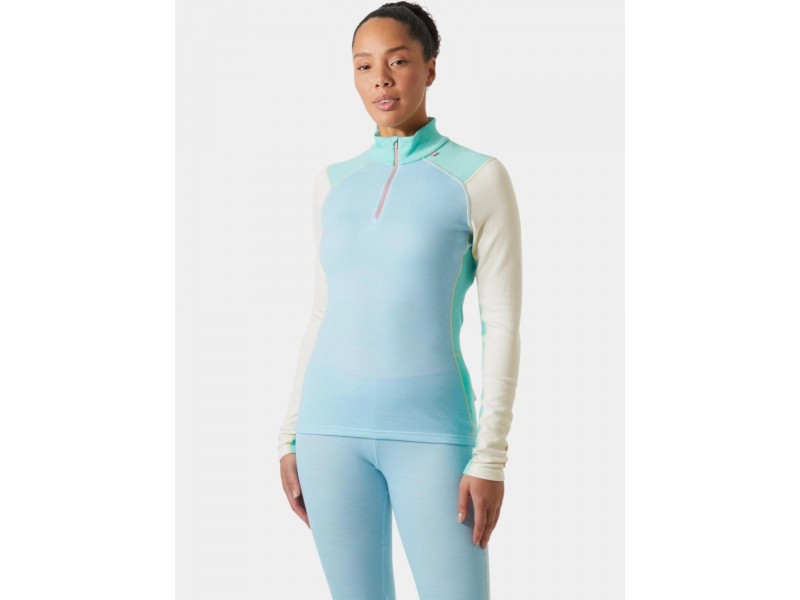 Helly Hansen W Lifa Merino Mid 1/2 Zip női - light cyan