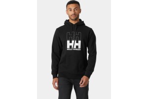 Helly Hansen Core Graphic Hoodie férfi - fekete