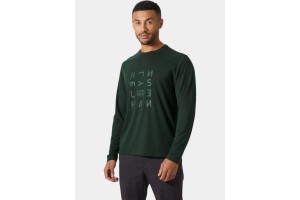Helly Hansen Skog Graphic Ls Tee - Dark Jungle