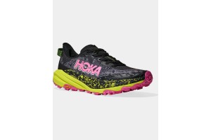 Hoka Speedgoat 6 D női terepfutó cipő - fekete/neon citrus