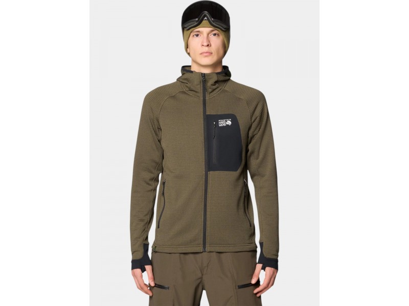 Mountain Hardwear Polartec Power Grid Hoody – Ridgeline Heather