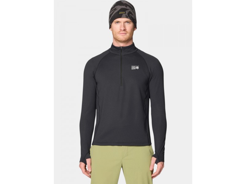 Mountain Hardwear Crater Lake férfi polár félcipzáras (fekete)