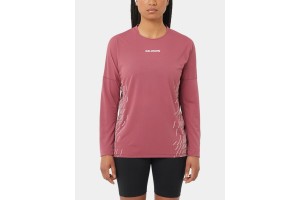 Salomon Sense Aero LS Tee GFX W - Nocturne/Whisper White