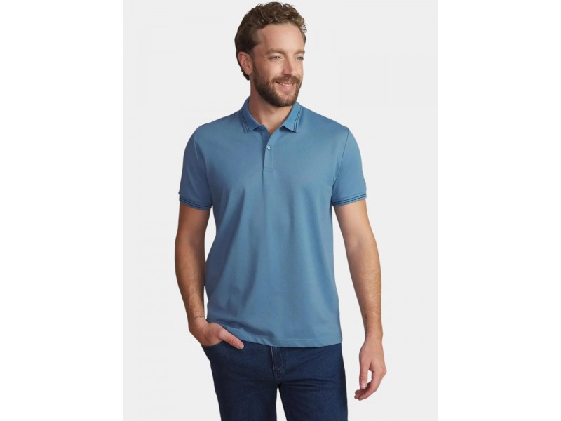 TBS Attonpol D férfi galléros póló — 252-celeste