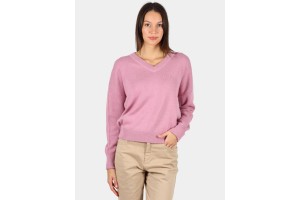 TBS Enolaver D női V-nyakú pulóver - 426 Pivoine