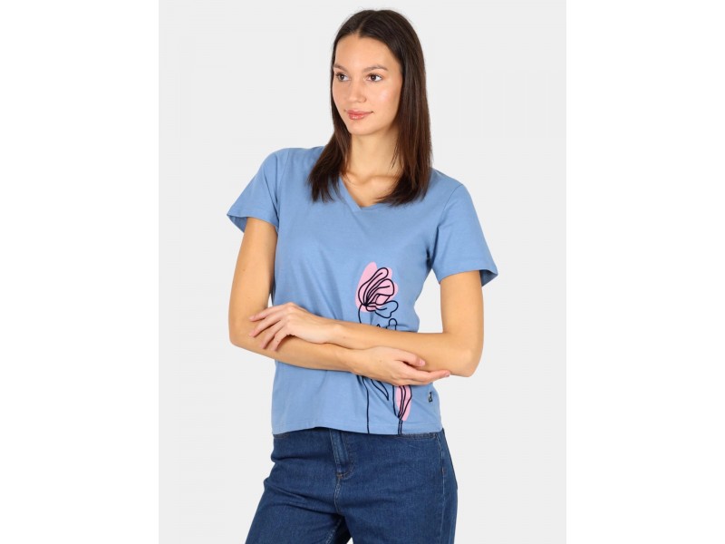 TBS Melbatee D női póló (252-celeste) - 100% pamut