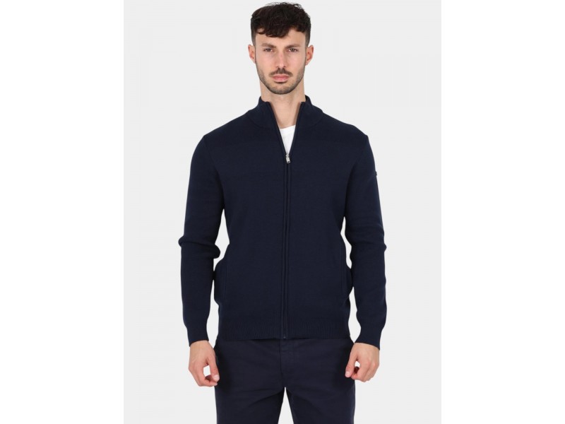 TBS Nouvigil D férfi kardigán 100% pamut sötétkék