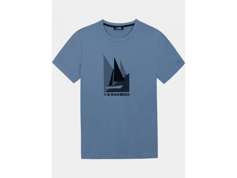 TBS Omaritee D férfi rövid ujjú póló 252-celeste