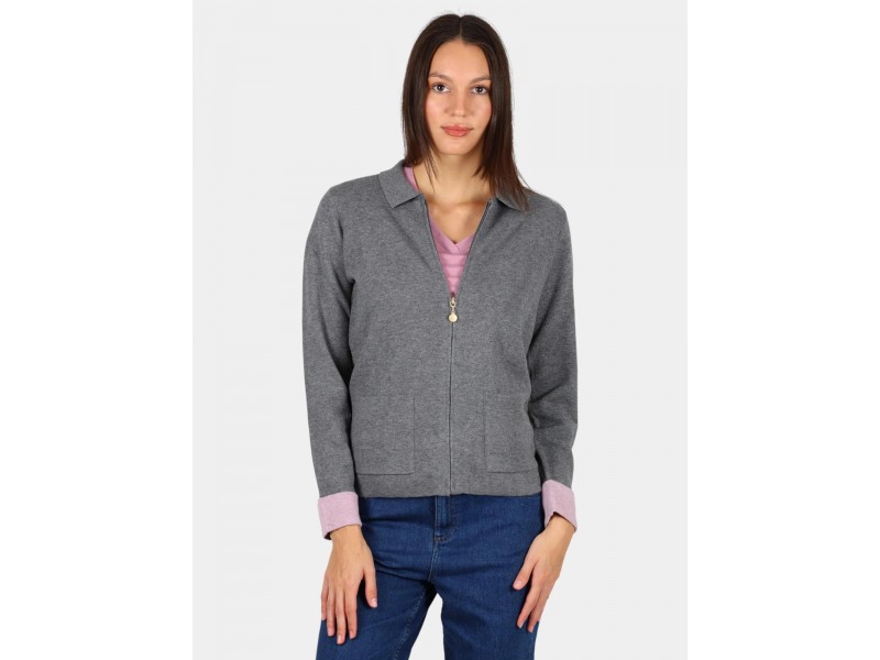 TBS Piaragil D női szürke kardigán