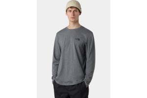 The North Face Simple Dome Tee férfi hosszú ujjú - szürke