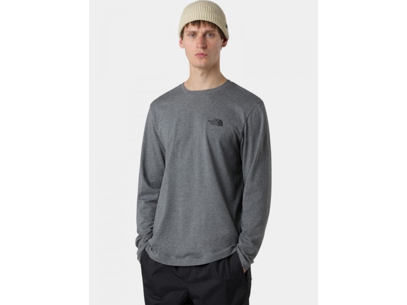 The North Face Simple Dome Tee férfi hosszú ujjú - szürke