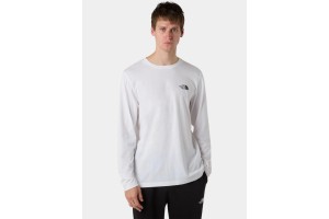 TNF férfi hosszú ujjú Simple Dome Tee — fehér