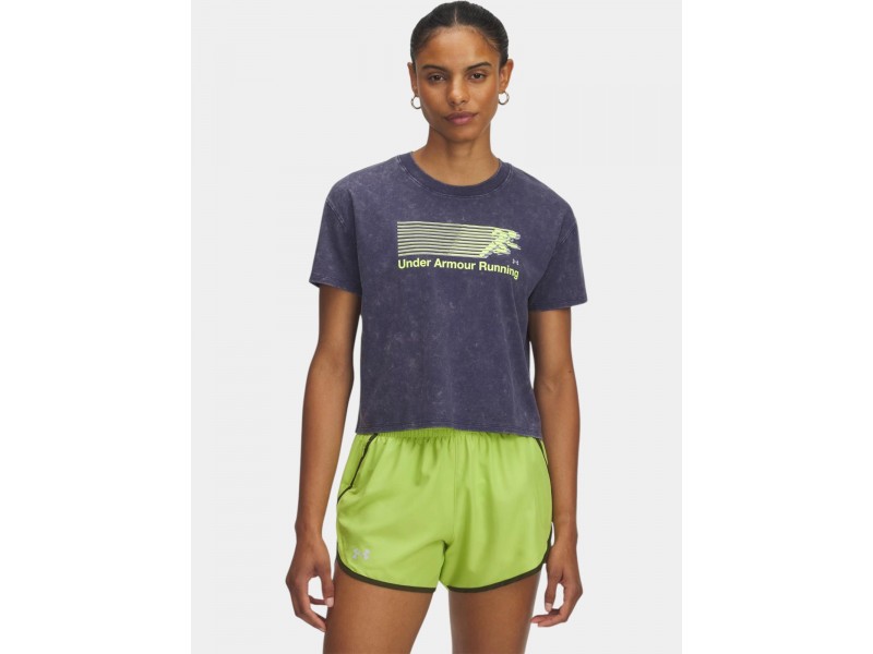 Under Armour UA Run Graphic SS 2 D női póló (washed navy)