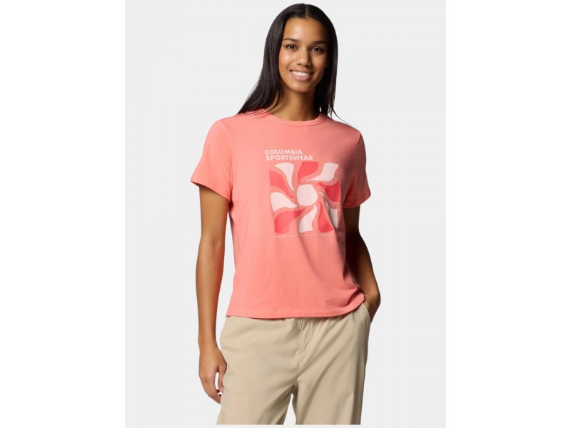 Columbia Sun Trek Graphic rövid ujjú női póló - Alpenglow
