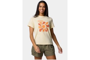 Columbia Sun Trek Graphic rövid ujjú női póló – lemon wash