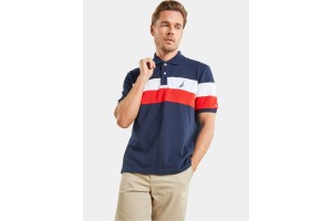 Nautica Ike férfi polo - dark navy, 100% pamut
