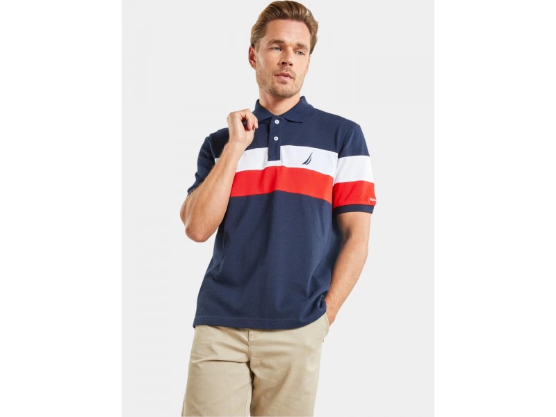 Nautica Ike férfi polo - dark navy, 100% pamut