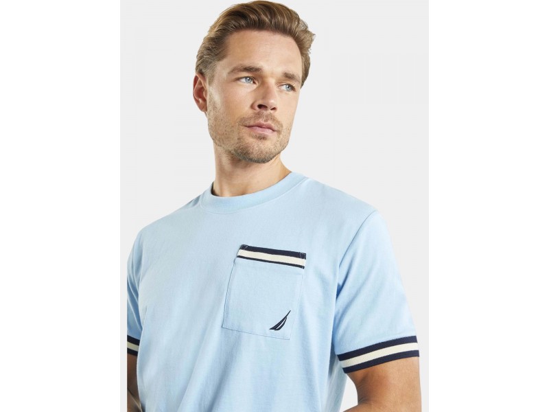 Nautica Powell férfi póló - 454 Sky Blue