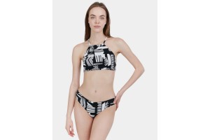 Fundango Hogg High Neck Top D – fekete mintás