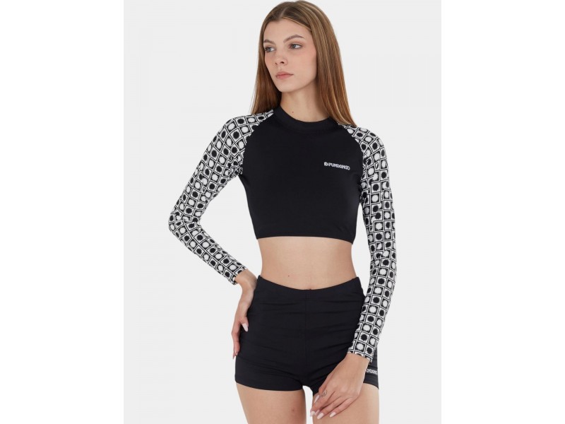 Fundango Amelia Surf Top D - jet black (női lycra)