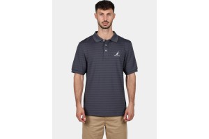 Nautica Leonard II férfi galléros póló — sötétszürke