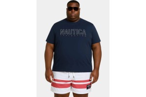 Nautica Cook B&T férfi póló - sötét navy