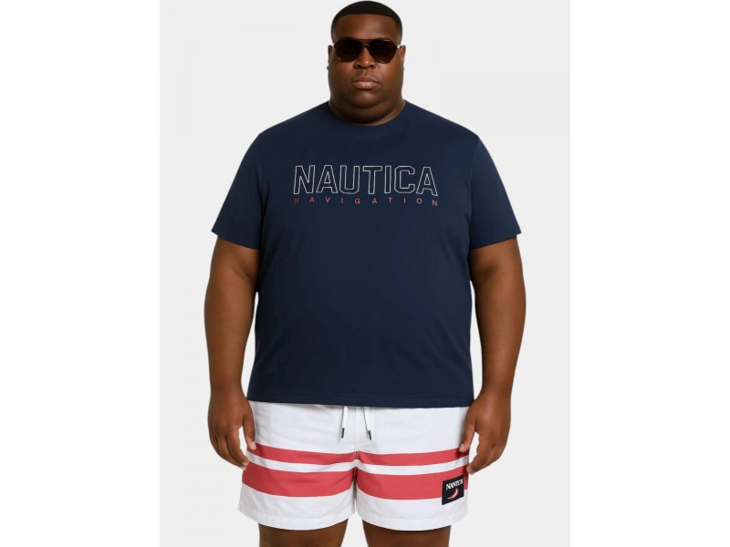 Nautica Cook B&T férfi póló - sötét navy