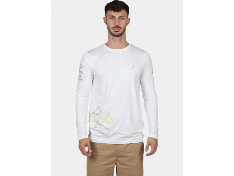 Nautica Lionel LS férfi hosszú ujjú póló (908-white)