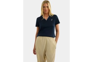 Nautica Adalynn női póló — sötétkék, V-nyak