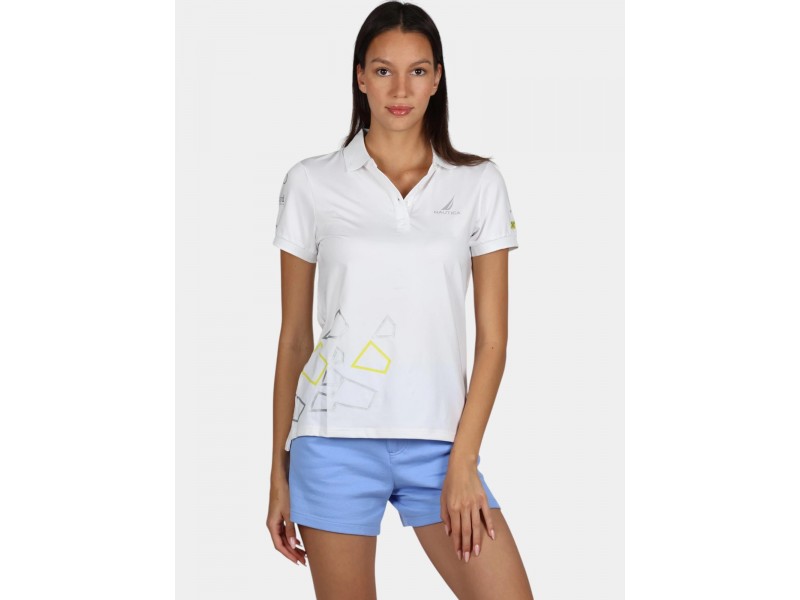 Nautica Layla 2 női galléros póló — fehér