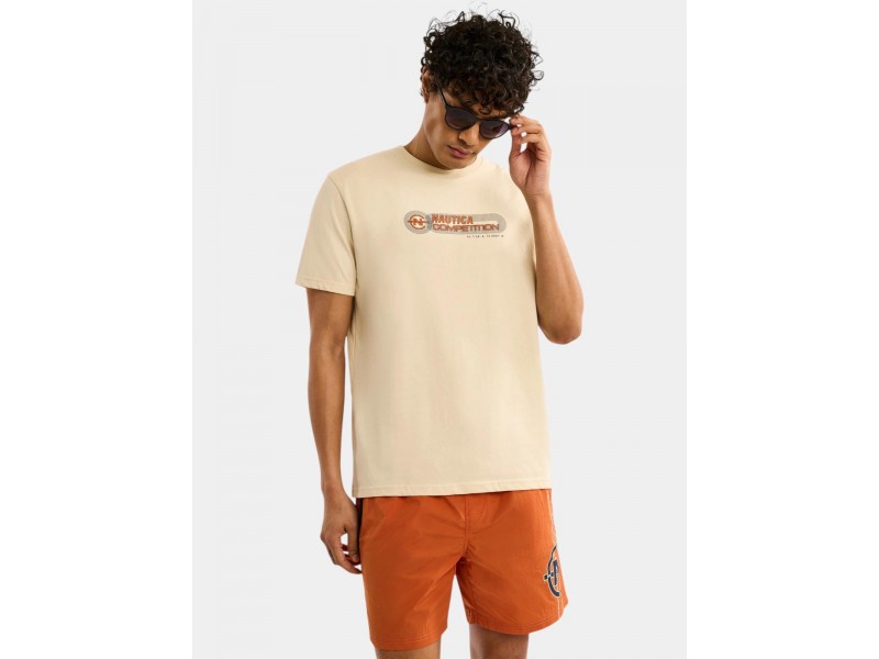 Nautica Adamstown férfi póló – wheat, 100% pamut