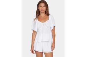 O'Neill Hughes Woven Top D — 11010 Snow White