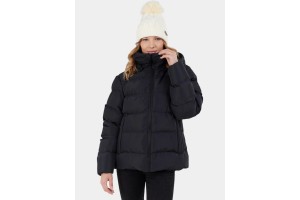 Fundango Amber női steppelt kabát - washed black