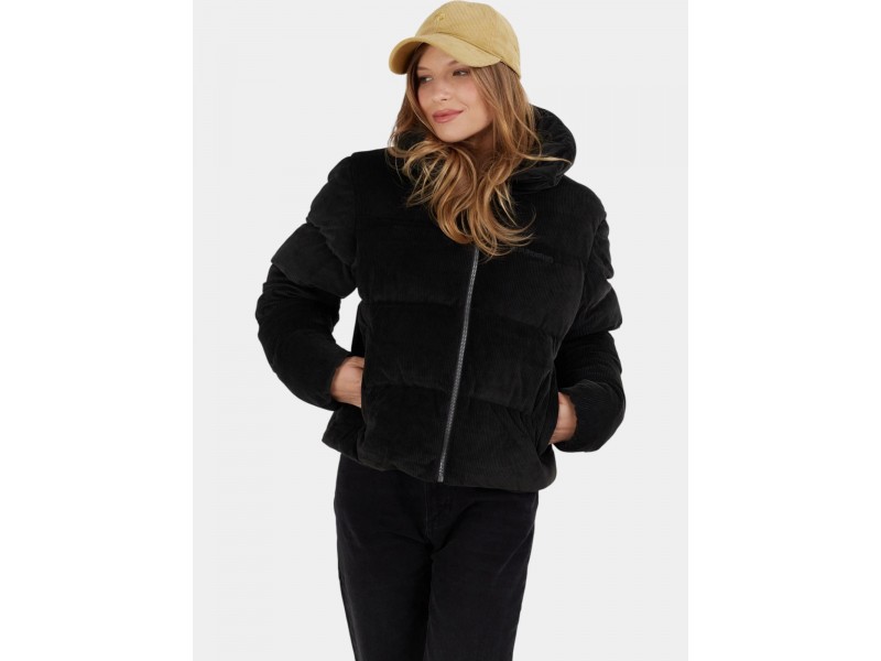 Fundango Lina női steppelt fekete kabát