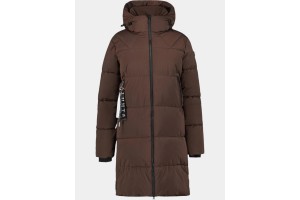 Luhta D női pehelykabát - sötétbarna, hosszított