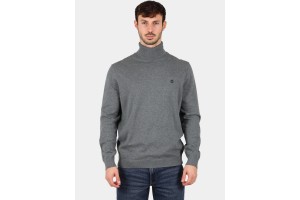 Timberland férfi garbós pulóver - sötétszürke melírozott (u14)