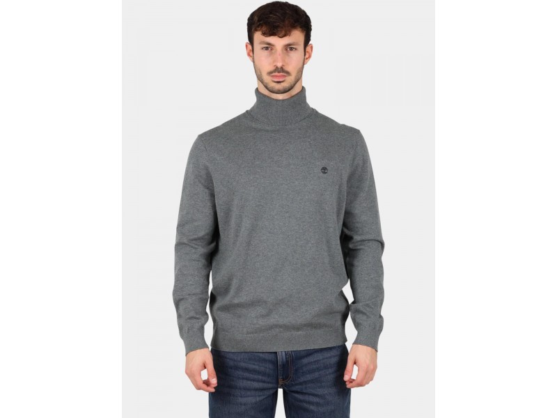 Timberland férfi garbós pulóver - sötétszürke melírozott (u14)