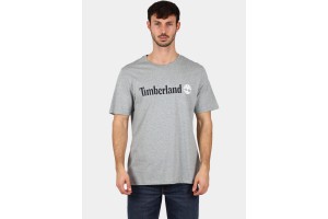 Timberland Linear Logo férfi póló - medium grey heather