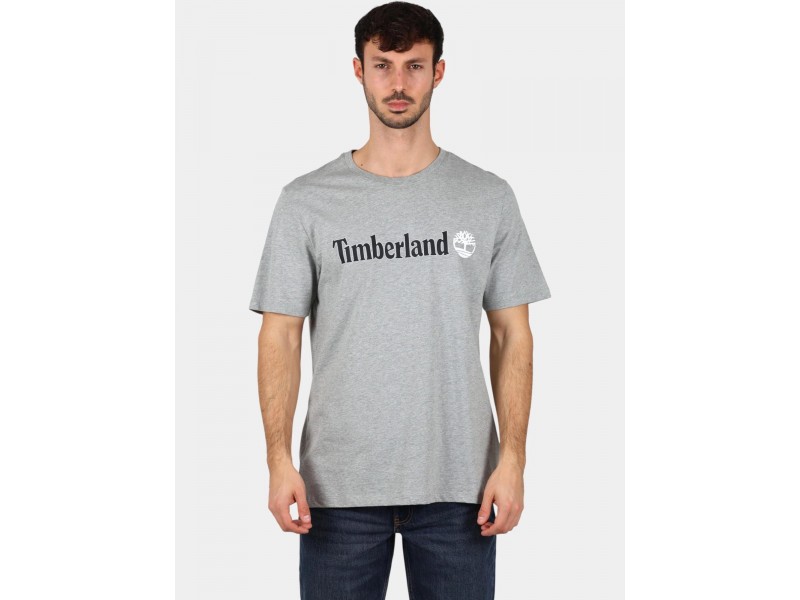 Timberland Linear Logo férfi póló - medium grey heather