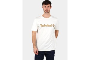 Timberland férfi Linear Logo rövid ujjú póló - vintage white