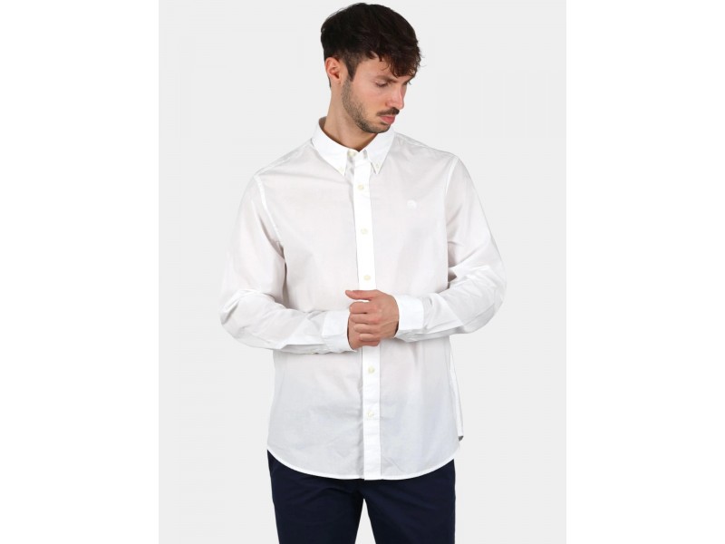 Timberland férfi Stretch Poplin ing - fehér, hímzett logó