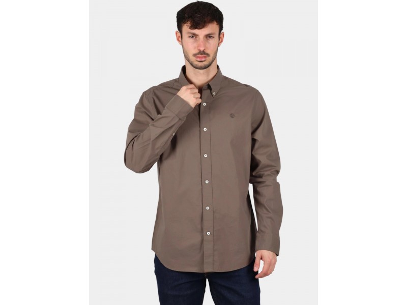 Timberland férfi Stretch Poplin ing - chocolate chip