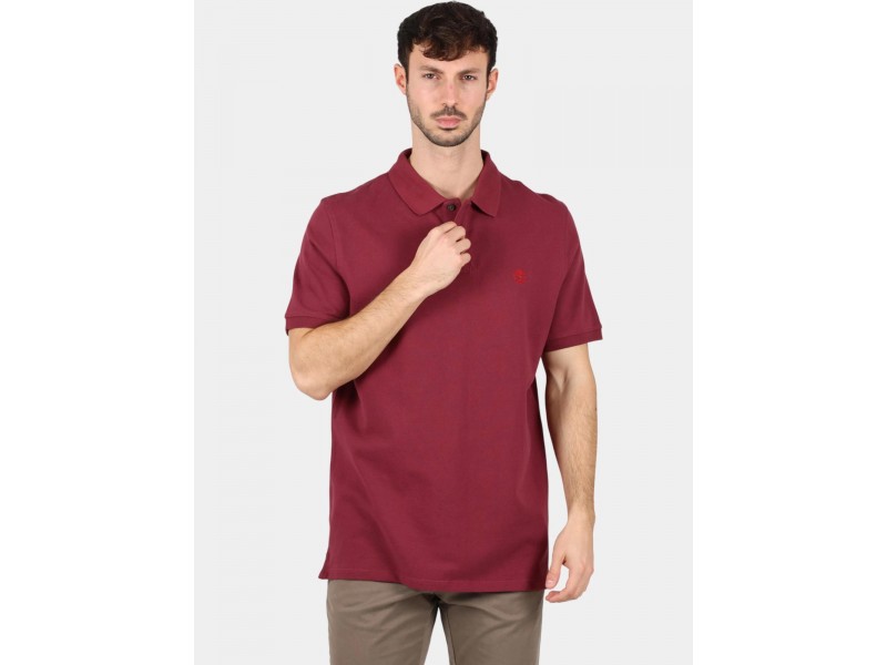 Timberland Pique rövid ujjú polo - burgundy