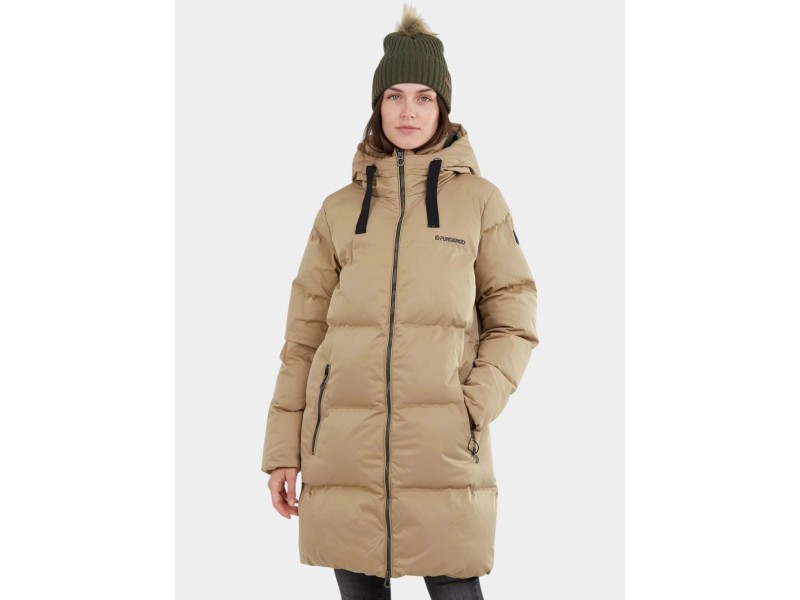 Fundango Vanessa női steppelt télikabát - Dark Sand